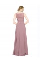 Long Sleeveless Soft Chiffon & Lace A-Line Black Tie Prom Dress / Bridesmaid Dress Newcastle