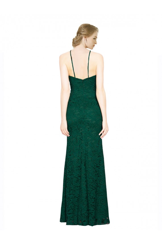 Long Sleeveless Lace Dark Green Mermaid Prom Dress / Bridesmaid Dress Newcastle