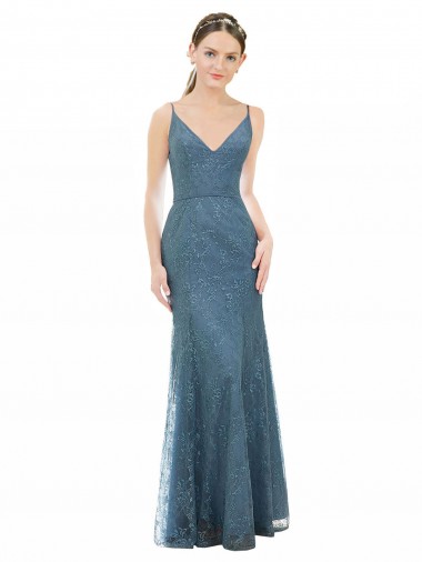 Long Sleeveless Lace Sheath Bridesmaid Dress Newcastle
