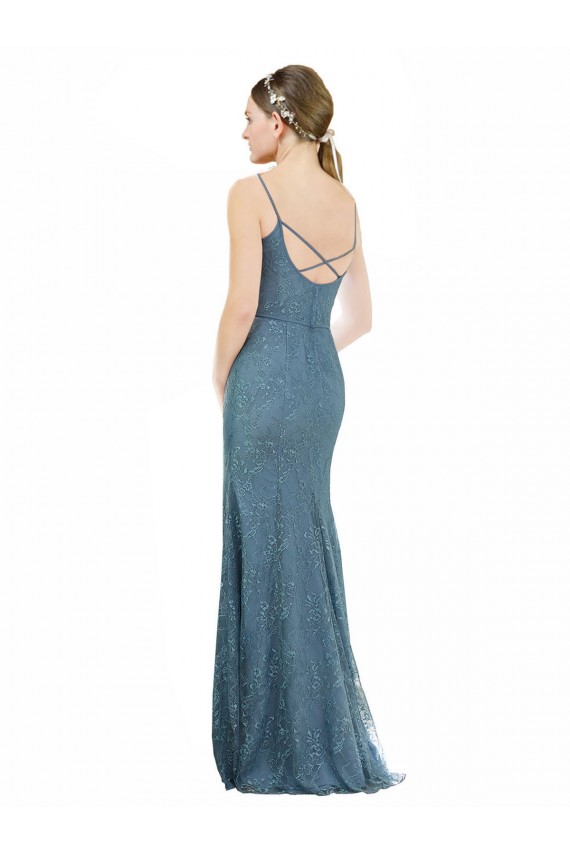 Long Sleeveless Lace Sheath Bridesmaid Dress Newcastle
