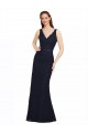 Long Sleeveless Lace Dark Navy Sheath Bridesmaid Dress Newcastle
