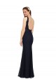 Long Sleeveless Lace Dark Navy Sheath Bridesmaid Dress Newcastle