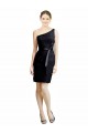 Knee Length Sleeveless Lace Black One Shoulder A-Line Bridesmaid Dress Newcastle