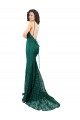 Long Sleeveless Lace Dark Green Mermaid Black Tie Evening Gown / Prom Dress / Bridesmaid Dress Newcastle