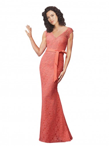 Long Sleeveless Lace Mermaid Bridesmaid Dress Newcastle