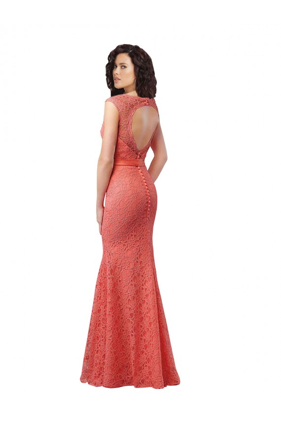 Long Sleeveless Lace Mermaid Bridesmaid Dress Newcastle