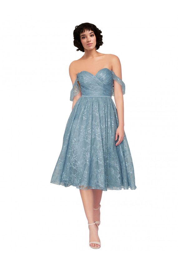 Knee Length Sleeveless Lace A-Line Bridesmaid Dress Newcastle