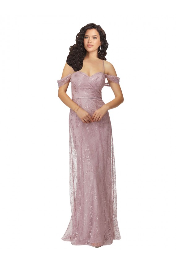 Long Sleeveless Lace A-Line Bridesmaid Dress Newcastle