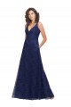 Long Sleeveless Lace Dark Navy A-Line Bridesmaid Dress Newcastle