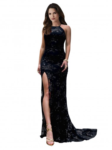 Long Sleeveless Lace Black Mermaid Black Tie Evening Gown / Prom Dress / Bridesmaid Dress Newcastle