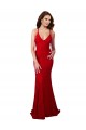 Long Sleeveless Lace Red Mermaid Formal Dress / Bridesmaid Dress Newcastle