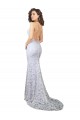 Sweep Train Sleeveless Lace White Sheath Wedding Dress Newcastle