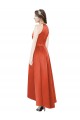 Sleeveless Satin Spice Red A-Line High Low Bridesmaid Dress Newcastle