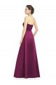 Long Sleeveless Satin Merlot A-Line Bridesmaid Dress Newcastle