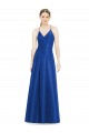 Long Sleeveless Satin Royal Blue A-Line Bridesmaid Dress Newcastle