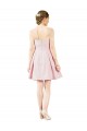 Knee Length Sleeveless Satin Pink A-Line Evening Gown / Bridesmaid Dress Newcastle