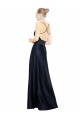 Long Sleeveless Satin Dark Navy A-Line Prom Dress / Bridal Party Dress Newcastle