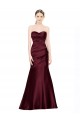 Long Sleeveless Satin Burgundy Mermaid Formal Evening Gown / Prom Dress / Bridesmaid Dress Newcastle