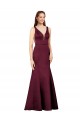 Long Sleeveless Satin Burgundy Sheath Formal Evening Gown / Prom Dress / Bridesmaid Dress Newcastle