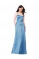 Long Sleeveless Satin Sky Blue Sheath Formal Evening Gown / Prom Dress / Bridesmaid Dress Newcastle