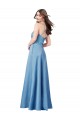 Long Sleeveless Satin Sky Blue Sheath Formal Evening Gown / Prom Dress / Bridesmaid Dress Newcastle