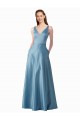 Long Sleeveless Satin A-Line Black Tie Prom Dress / Bridesmaid Dress Newcastle