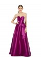 Long Sleeveless Satin Merlot A-Line Prom Dress / Bridesmaid Dress Newcastle