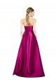Long Sleeveless Satin Merlot A-Line Prom Dress / Bridesmaid Dress Newcastle