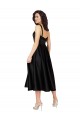Knee Length Sleeveless Satin Black A-Line Prom Dress / Bridesmaid Dress Newcastle