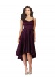Short Sleeveless Satin Grape A-Line High Low Prom Dress / Bridesmaid Dress Newcastle