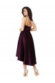 Short Sleeveless Satin Grape A-Line High Low Prom Dress / Bridesmaid Dress Newcastle