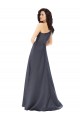 Long Sleeveless Satin Slate Grey A-Line Formal Evening Gown / Prom Dress / Bridesmaid Dress Newcastle