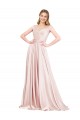 Long Sleeveless Satin Pink A-Line Formal Evening Gown / Prom Dress / Bridesmaid Dress Newcastle