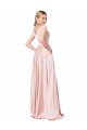 Long Sleeveless Satin Pink A-Line Formal Evening Gown / Prom Dress / Bridesmaid Dress Newcastle
