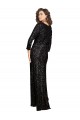 Long Long Sleeves Sequin Black A-Line Formal Dress / Bridesmaid Dress Newcastle