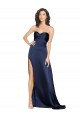 Long Sleeveless Silk like Satin Sapphire Sweetheart A-Line Formal Evening Gown / Prom Dress / Bridesmaid Dress Newcastle