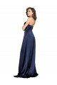 Long Sleeveless Silk like Satin Sapphire Sweetheart A-Line Formal Evening Gown / Prom Dress / Bridesmaid Dress Newcastle