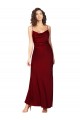 Long Sleeveless Silk like Satin Burgundy Sheath Black Tie Evening Gown / Prom Dress / Bridesmaid Dress Newcastle