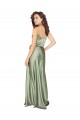 Long Sleeveless Silk like Satin Smoke Green A-Line Formal Evening Gown / Bridesmaid Dress Newcastle