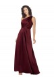 Long Sleeveless Silk like Satin Burgundy A-Line Formal Evening Gown / Prom Dress / Bridesmaid Dress Newcastle