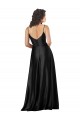 Long Sleeveless Silk like Satin Black A-Line Formal Dress / Bridesmaid Dress Newcastle