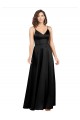 Long Sleeveless Silk like Satin Black A-Line Formal Evening Gown / Prom Dress / Bridesmaid Dress Newcastle