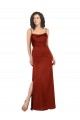 Long Sleeveless Silk like Satin Red Spaghetti Straps A-Line Formal Evening Gown / Prom Dress / Bridesmaid Dress Newcastle