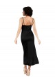 Tea Length Sleeveless Silk like Satin Black A-Line Formal Evening Gown / Prom Dress / Bridesmaid Dress Newcastle