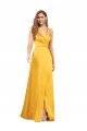 Long Sleeveless Silk like Satin A-Line Formal Dress / Bridesmaid Dress Newcastle
