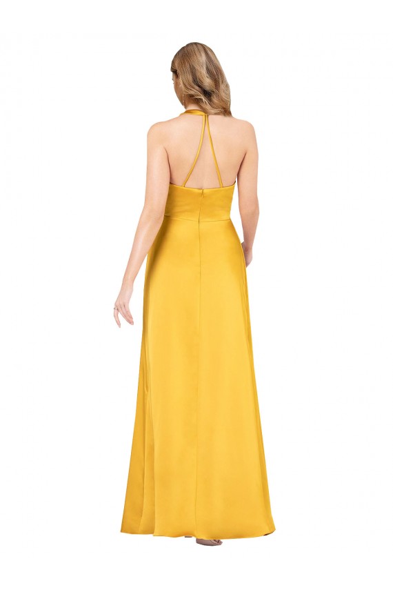 Long Sleeveless Silk like Satin A-Line Formal Dress / Bridesmaid Dress Newcastle