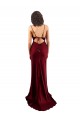 Long Sleeveless Silk like Satin Burgundy Sheath Formal Evening Gown / Prom Dress / Bridesmaid Dress Newcastle