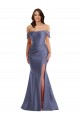 Long Sleeveless Silk like Satin French Blue Mermaid Black Tie Plus Size Evening Gown / Prom Dress / Bridesmaid Dress Newcastle