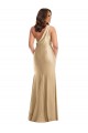Long Sleeveless Silk like Satin Soft Gold Mermaid Formal Plus Size Evening Gown / Prom Dress / Bridesmaid Dress Newcastle