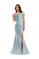 Long Sleeveless Silk like Satin Light Sky Blue Mermaid Formal Evening Gown / Prom Dress / Bridesmaid Dress Newcastle